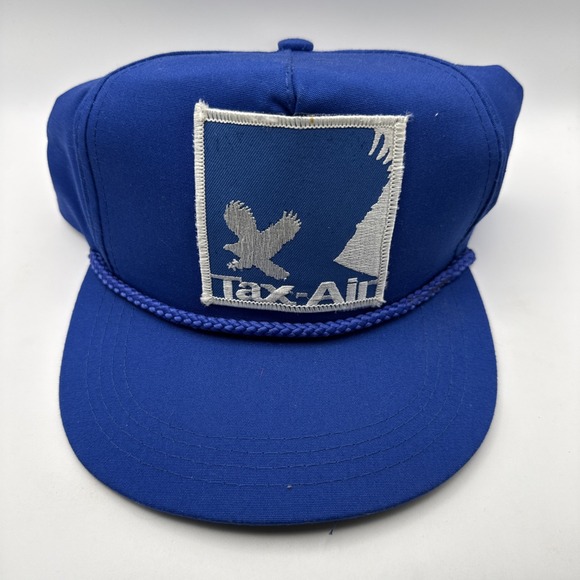 nissin Other - Vintage Nissin TAX AIR Blue Snapback Hat 80s